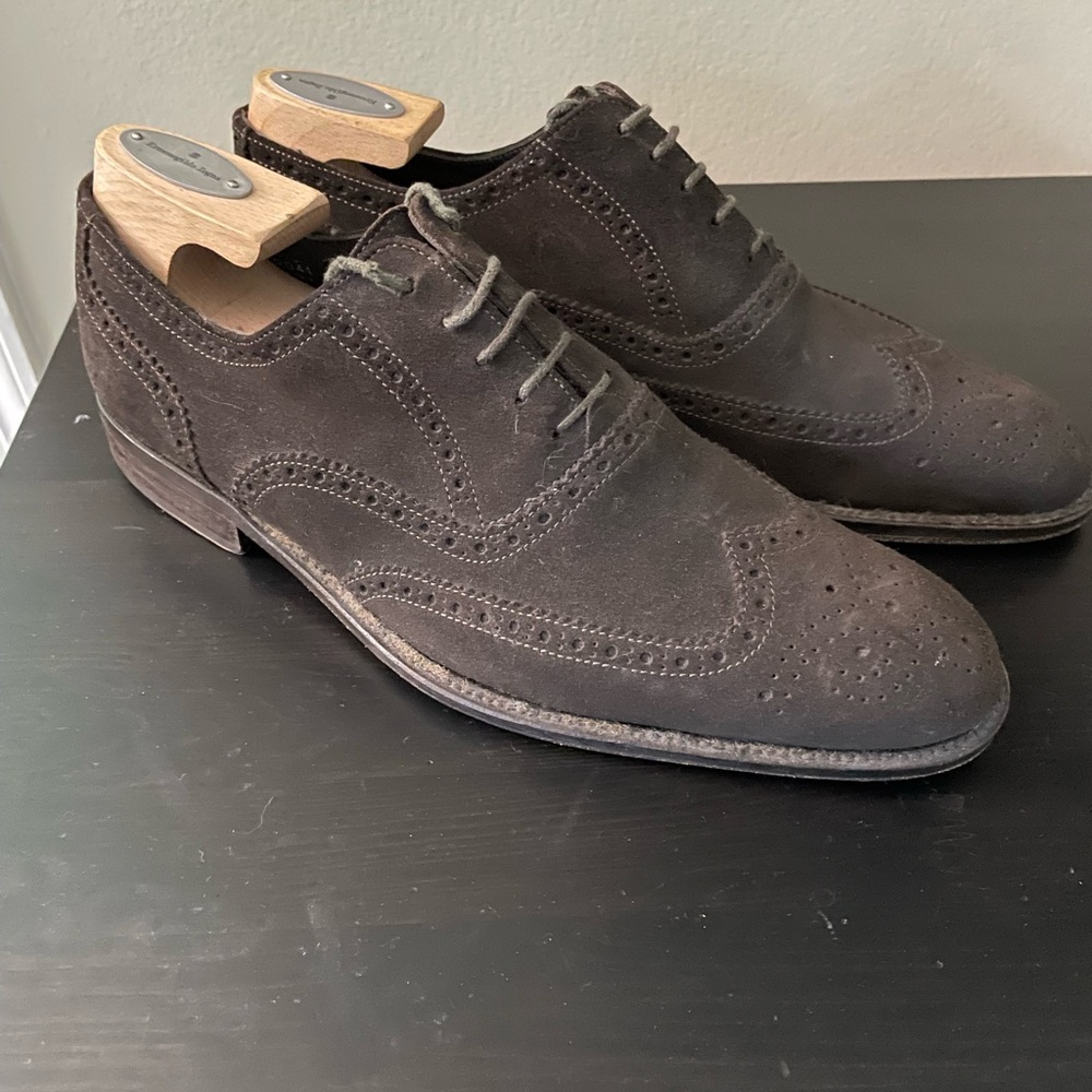 Faconnable Dark Brown Men's Oxfords